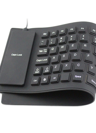Waterproof Silicone Keyboard Foldable Flexible USB Dustproof DirtProof Puce Gaia