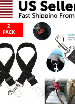 2 Pack Cat DOG PET Safety Seatbelt Car Vehicle Seat Belt Adjustable Puce Gaia