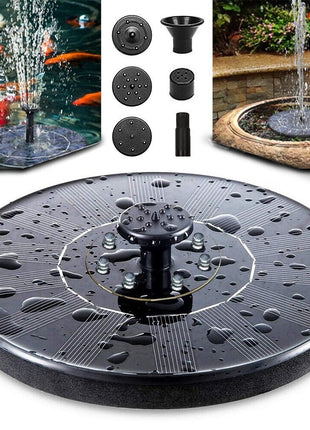 Solar Power Bird Bath Fountain Pump Upgrade 1.4W Solar Fountain With 4 Puce Gaia