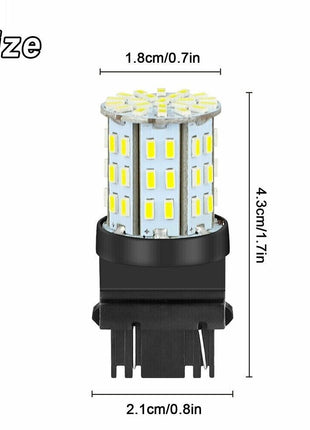 4X 3157 3156 64SMD LED Reverse Tail Brake Turn Signal DRL Light Bulb Puce Gaia