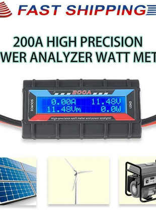 200A DC Digital Monitor LCD Volt Amp Meter Analyzer For RC Battery Puce Gaia
