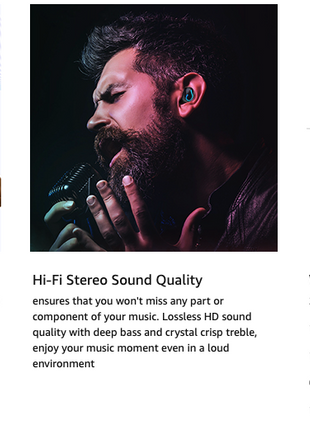 Bluetooth 5.1 Headset TWS Wireless Earphones Mini Earbuds Stereo Puce Gaia