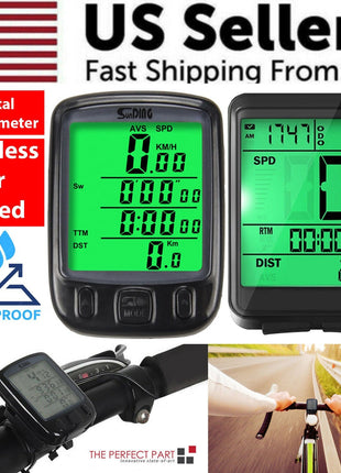 Bike Bicycle Speedometer Cycle Digital Odometer Computer Waterproof Puce Gaia