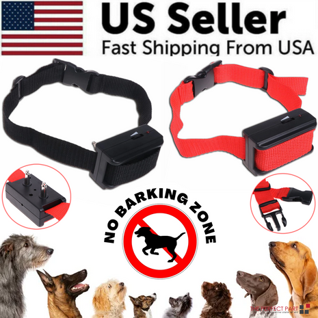 Automatic Anti Bark Barking Dog Shock Control COLLAR Device Small Puce Gaia