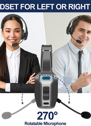 Trucker Bluetooth 5.2 Wireless Headset With Noise Cancelling Mic For Puce Gaia
