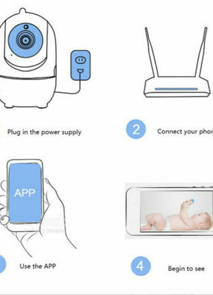 1080P WiFi Wireless Indoor Home Security Camera Night Vision Baby Pet Puce Gaia