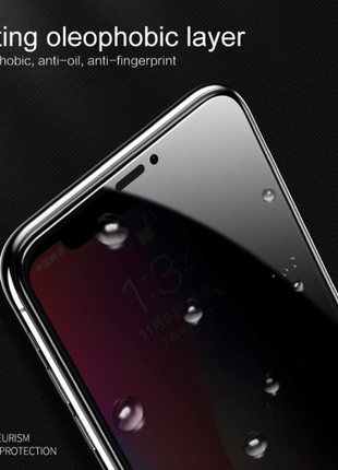 3 Pack For iPhone 15 14 13 12 11 Pro Max Privacy Tempered Glass Screen Puce Gaia