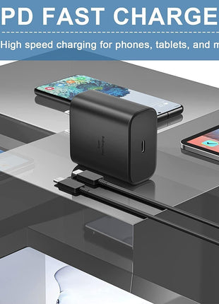 45W USB-C Super Fast Wall Charger + 6FT Cable For Samsung Galaxy S20 Puce Gaia