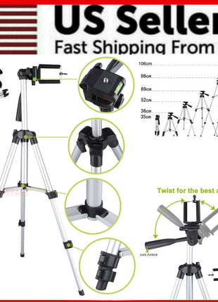 Professional Camera Tripod Stand Holder Mount For iPhone Samsung Cell Puce Gaia