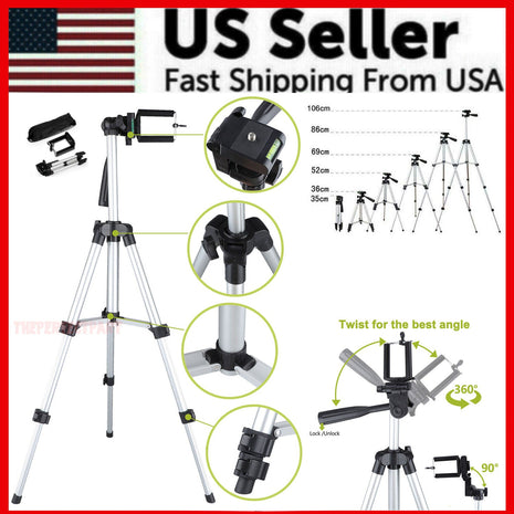 Professional Camera Tripod Stand Holder Mount For iPhone Samsung Cell Puce Gaia