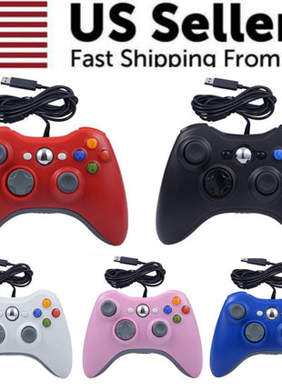 Wired Controller USB For PC Compatible With Xbox 360 / Windows 7 8 10 Puce Gaia