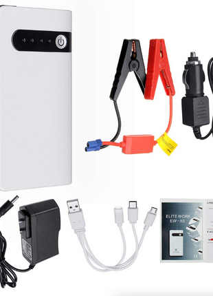 20000mAh Car Jump Starter Booster Jumper Box Power Bank Battery Puce Gaia