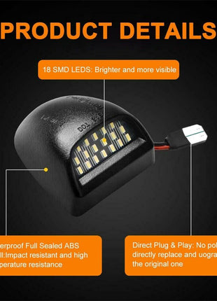For 00-06 Chevy Tahoe Suburban GMC Yukon XL LED License Plate Light Puce Gaia