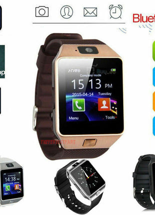 Bluetooth Smart Watch w/Camera Waterproof Phone Mate For Android Puce Gaia