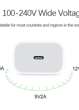 2024 20W USB-C Fast Charger PD Adapter Cable For iPhone 14/13/12/11 XR Puce Gaia