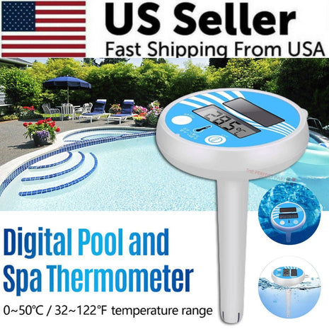 Digital Solar Powered Outdoor Floating Waterproof Rainproof Pool SPA Puce Gaia