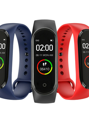 M4 Smart Watch Band Blood Pressure Bracelet Wristband Fitness Tracker Puce Gaia
