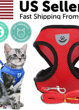 Cat Dog Pet Harness Adjustable Control Vest Dogs Reflective S M L XL Puce Gaia