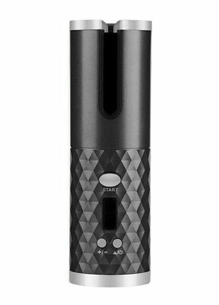 Hair Curler LCD Cordless Auto Rotating Waver Curling Iron Ceramic Puce Gaia