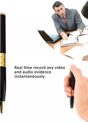 Pen Camera Cam Mini Hidden Pocket Audio Video Recorder DVR Security Puce Gaia