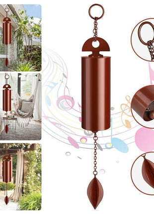Large Deep Resonance Serenity Metal Bell Heroic Wind Chimes Outdoor Puce Gaia