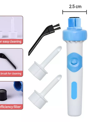 Safety Electric Cordless Vacuum Ear Cleaner Wax Remover Painless Puce Gaia