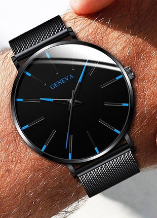 Waterproof Men's Watch Stainless Steel Quartz Luminous Classic Watches Puce Gaia