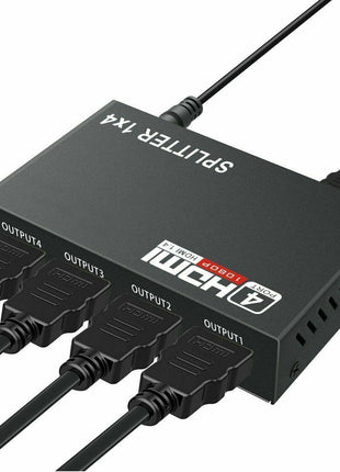 4 Port HDMI 4K Hub Multi Splitter & Amplifier For 3D HDTV 1080P 1X4 1 Puce Gaia