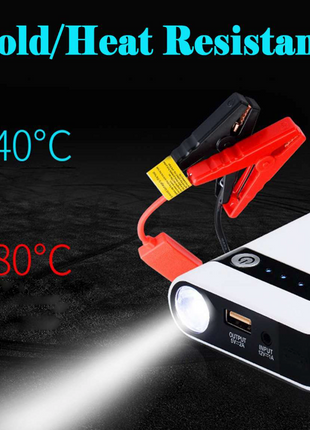 20000mAh Car Jump Starter Booster Jumper Box Power Bank Battery Puce Gaia