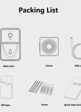 Wireless Security WiFi Smart Doorbell Intercom Video Camera Bell Chime Puce Gaia