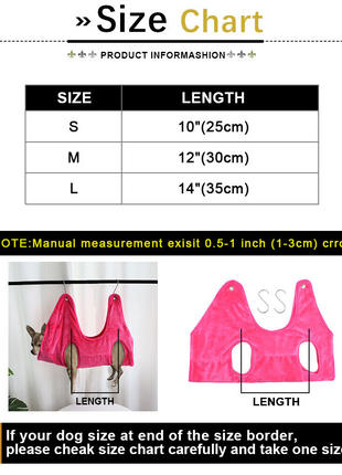 Portable Pet Dog Cat Grooming Hanging Hammock Harness Breathable Groom Puce Gaia