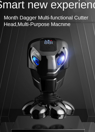 7D Cordless Shaver Hair Trimmer Men’s 5-In-1 Electric Head Shaver Puce Gaia