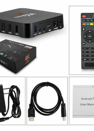 MXQ Pro 4K Ultra HD 64Bit Wifi Android 7.1 Quad Core Smart TV Box Puce Gaia
