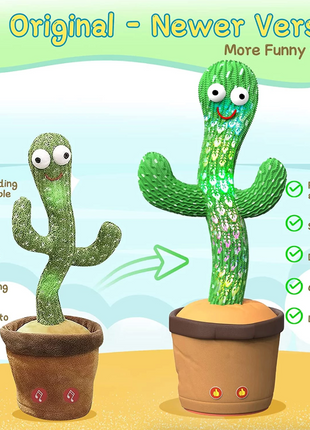 Dancing Cactus Plush Toy Doll Electronic Recording Shake With Song Puce Gaia