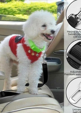 2 Pack Cat DOG PET Safety Seatbelt Car Vehicle Seat Belt Adjustable Puce Gaia