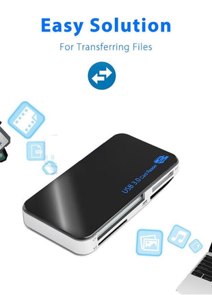 USB 3.0 Memory Card Reader Adapter 5GBPS Fit For CF/TF/SD/Micro Puce Gaia