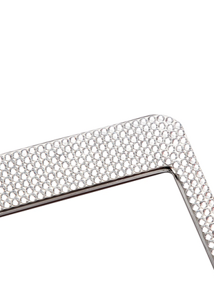 2PCS Bling License Plate Frame Glitter Crystal Sparkling Rhinestone Puce Gaia