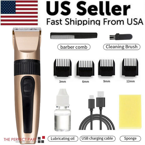 Professional Hair Clippers Trimmer Mens Barber Hair Cutting Kit Puce Gaia