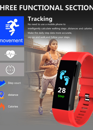 Fitness Smart Watch Activity Tracker Heart Rate For Women Men Oxygen Puce Gaia