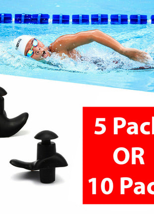 5/10 Pairs Soft Silicone Ear Plugs For Swimming Sleeping Anti Snore Puce Gaia