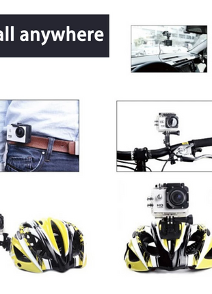 4K Action Sport Waterproof Camera 20 MP Recorder HD 1080P Camcorder Puce Gaia