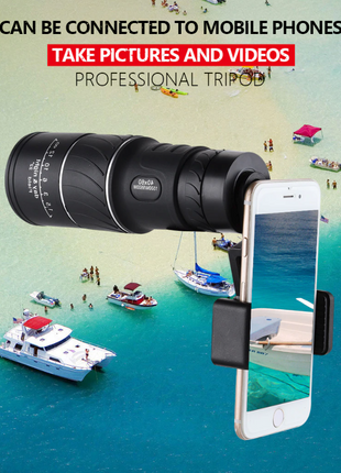 40X60 Monocular Binoculars With Night Vision BAK4 Prism High Power Puce Gaia