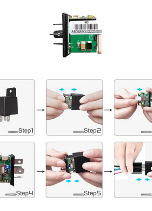 GPS Tracker Real-Time Tracking Locator Device GPRS GSM Car/Motorcycle Puce Gaia
