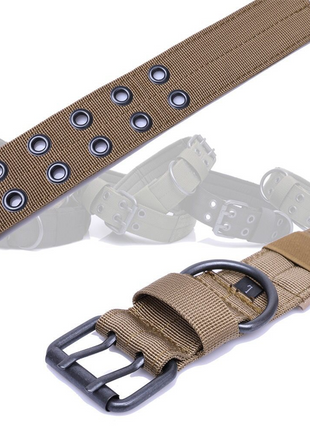 2" Wide Tactical Heavy Duty Nylon Large Dog Collar K9 Military With Puce Gaia