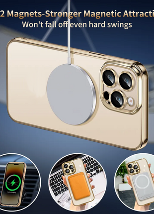 For Apple iPhone 14 13 12 11 Pro Max Case Mag Safe Magnetic Camera Puce Gaia
