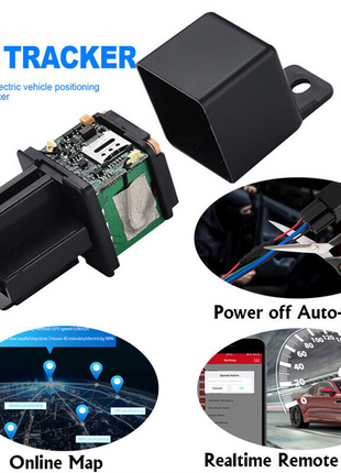 GPS Tracker Real-Time Tracking Locator Device GPRS GSM Car/Motorcycle Puce Gaia