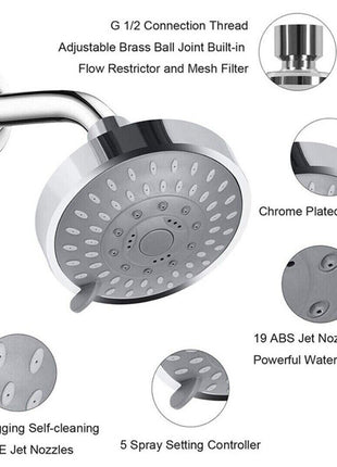 Shower Heads Handheld Spray High Pressure Adjustable Showerhead Top Puce Gaia