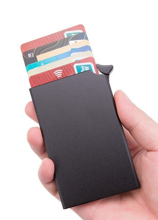 Mens RFID Blocking Slim Money Clip Carbon Fiber Wallet ID Credit Card Puce Gaia