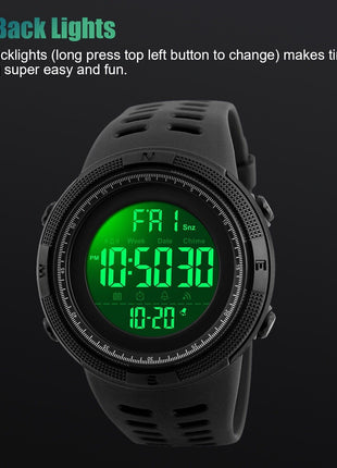 SKMEI Men's Digital Army Military Sport Quartz Analog Chrono Puce Gaia