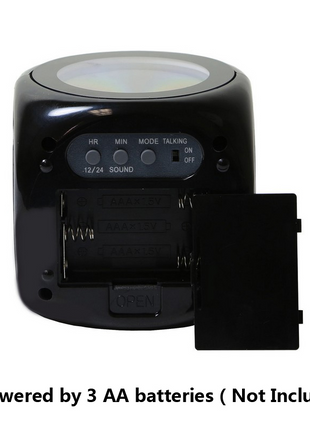 LED Projection Alarm Clock Digital LCD Display Voice Talking Weather Puce Gaia